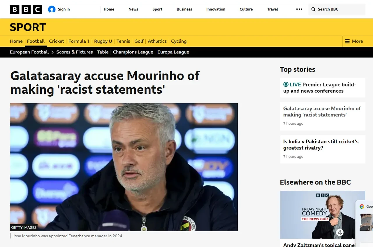 Mourinho'ya ırkçı suçlama dünya basınında! Büyük yankı buldu, manşetlere taşıdılar