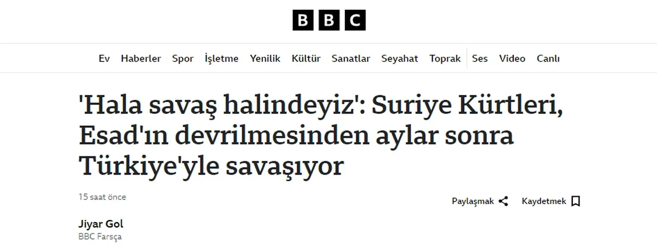 BBC'nin 'Türkiye, Suriye'de etnik grupları hedef alıyor' iddiasına yalanlama!