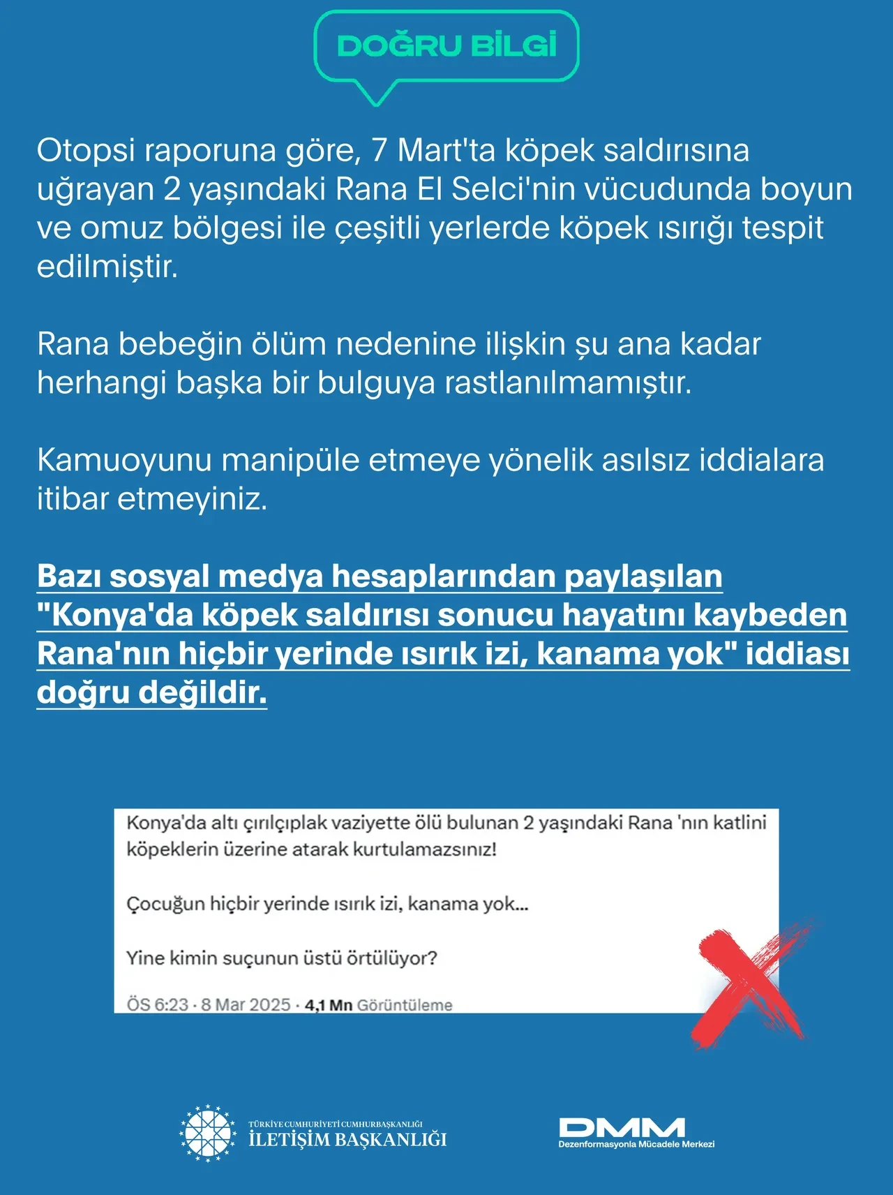 Minik Rana köpek saldırısında ölmedi mi? İletişim Başkanlığı'ndan açıklama geldi
