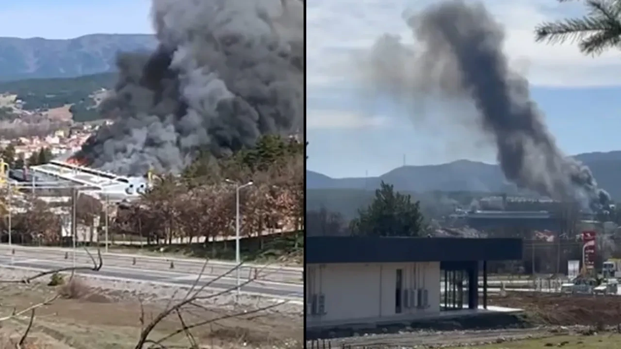 Bolu'da fabrikada yangın! Çok sayıda ekip sevk edildi