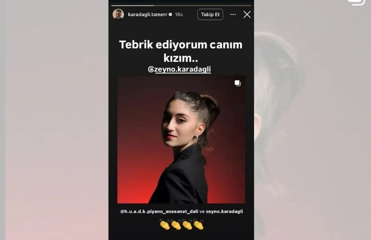 Tamer Karadağlı'nın gurur günü! Kızı Zeyno'ya tebrik yağdı 