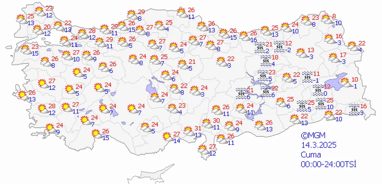 Hafta sonu planı yapanlar dikkat! Meteoroloji 5 günlük hava durumu tahminini paylaştı