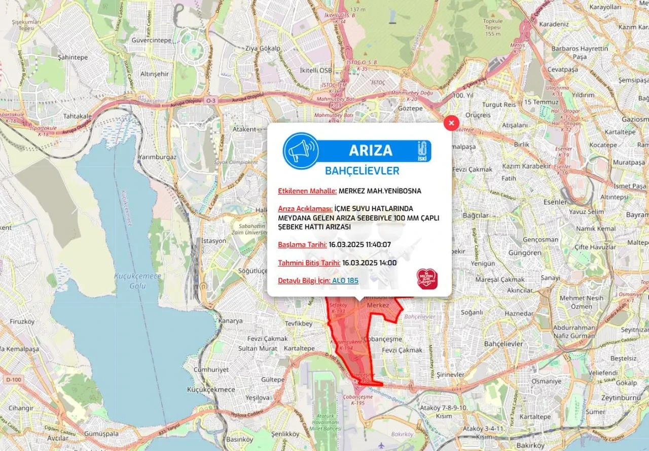 İstanbul Bahçelievler su kesintisi ne zaman bitecek? 16 Mart'ta Yenibosna'yı etkileyen su kesintisi meydana geldi