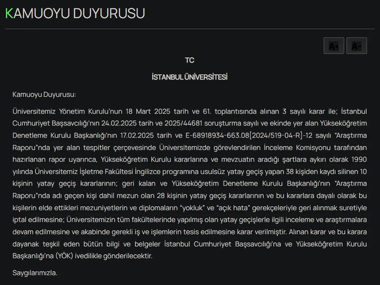 Diploması iptal edilen 28 kişi kim? Listede Ekrem İmamoğlu da var