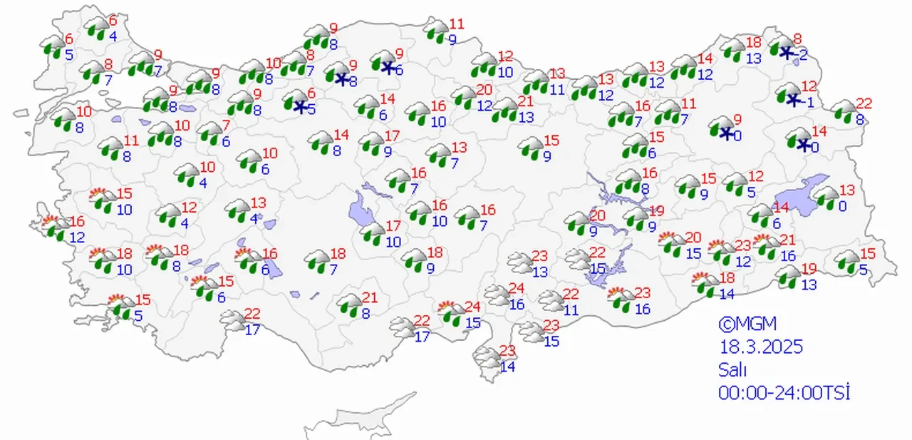 Meteoroloji'den bir uyarı daha geldi! Yağmur, kar ve fırtınaya dikkat | 18 Mart hava durumu