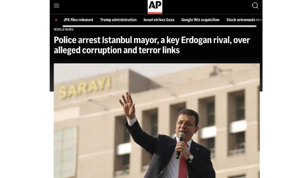 Dünya basınında Ekrem İmamoğlu'nun gözaltına alınması 'son dakika' olarak böyle servis edildi