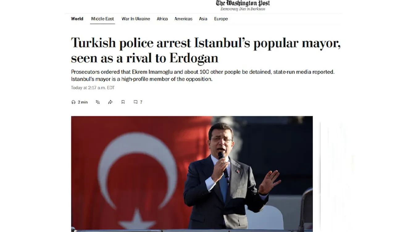 Dünya basınında Ekrem İmamoğlu'nun gözaltına alınması 'son dakika' olarak böyle servis edildi