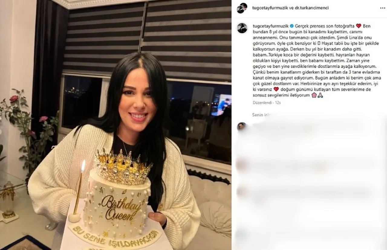 Tuğçe Tayfur doğum gününde babası Ferdi Tayfur'u unutmadı