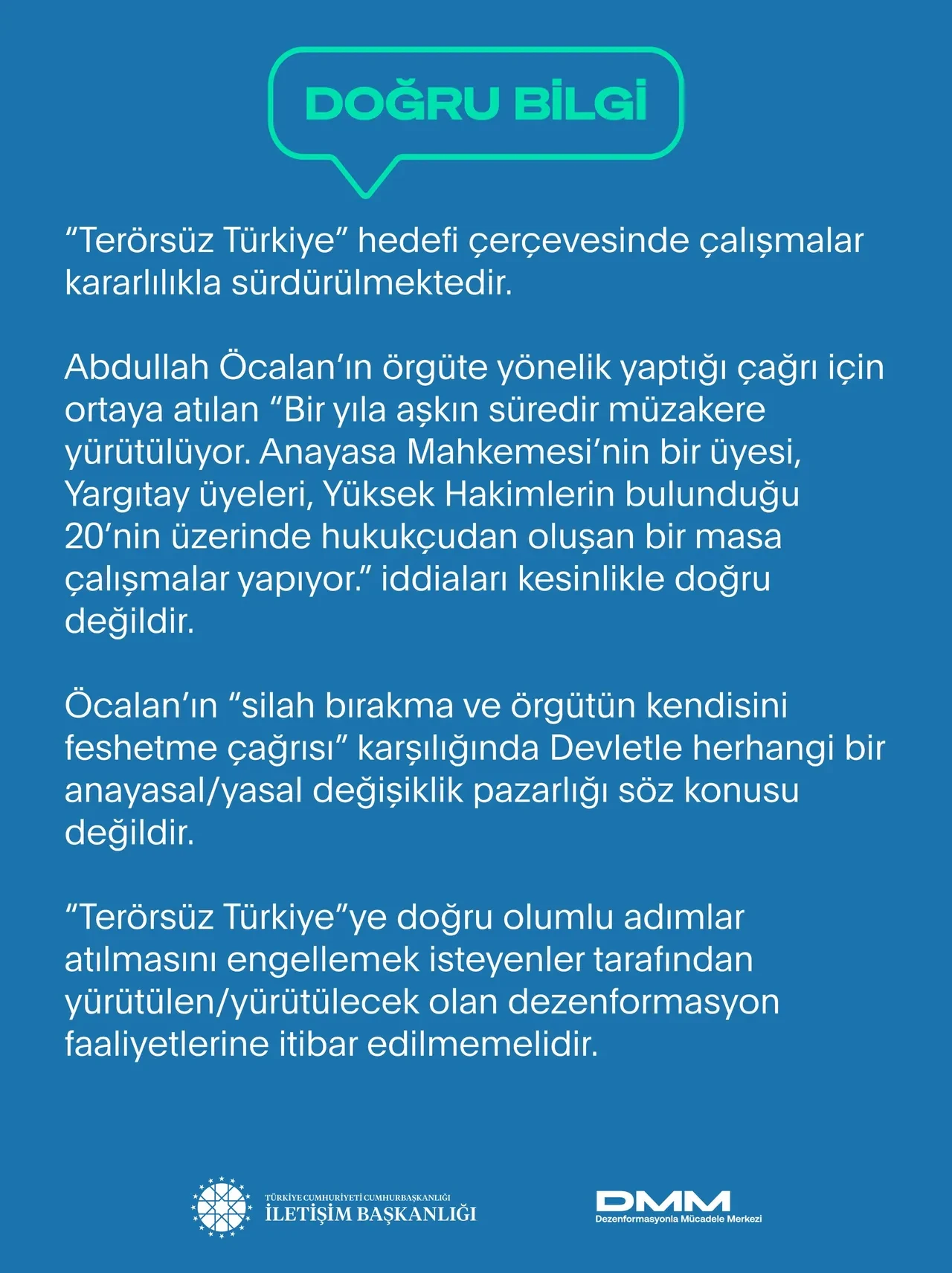Özgür Özel'in "Öcalan'ın çağrısı" ile ilgili iddiasına yalanlama