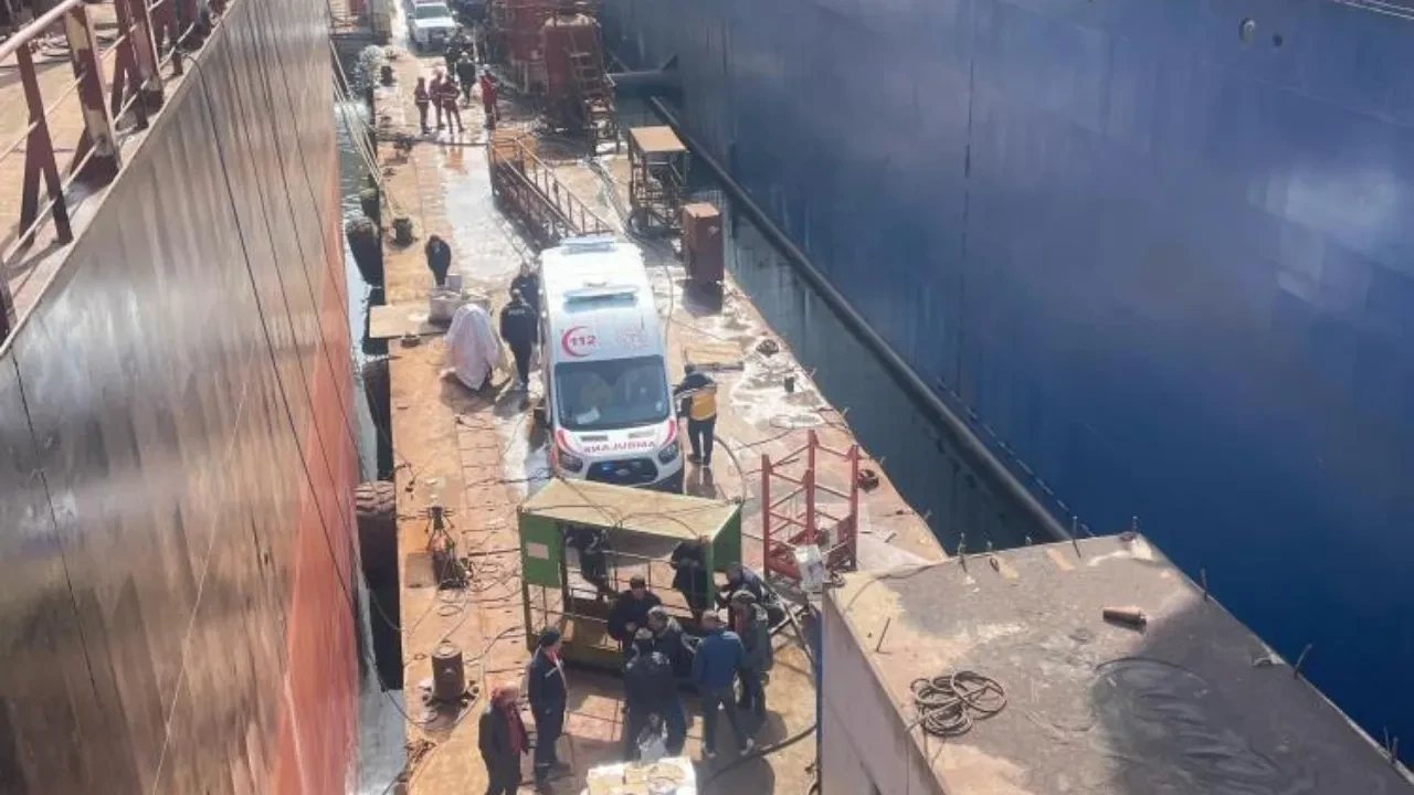 Yalova'da vinç sepetinden düşen tersane işçisinden acı haber