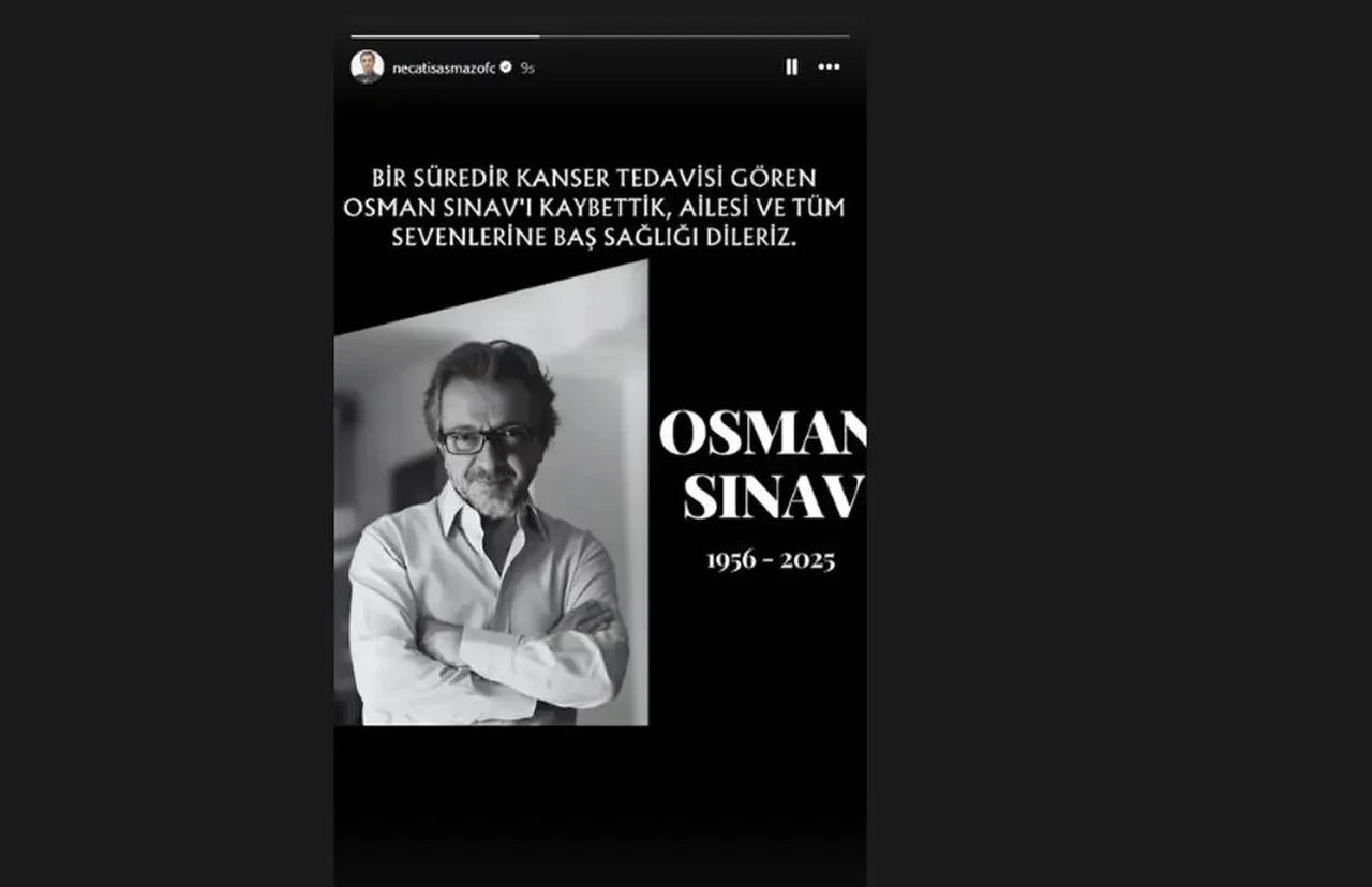 Osman Sınav'ın vefatı sanat dünyasını hüzne boğdu! Ünlü isimlerden taziye mesajları yağdı 