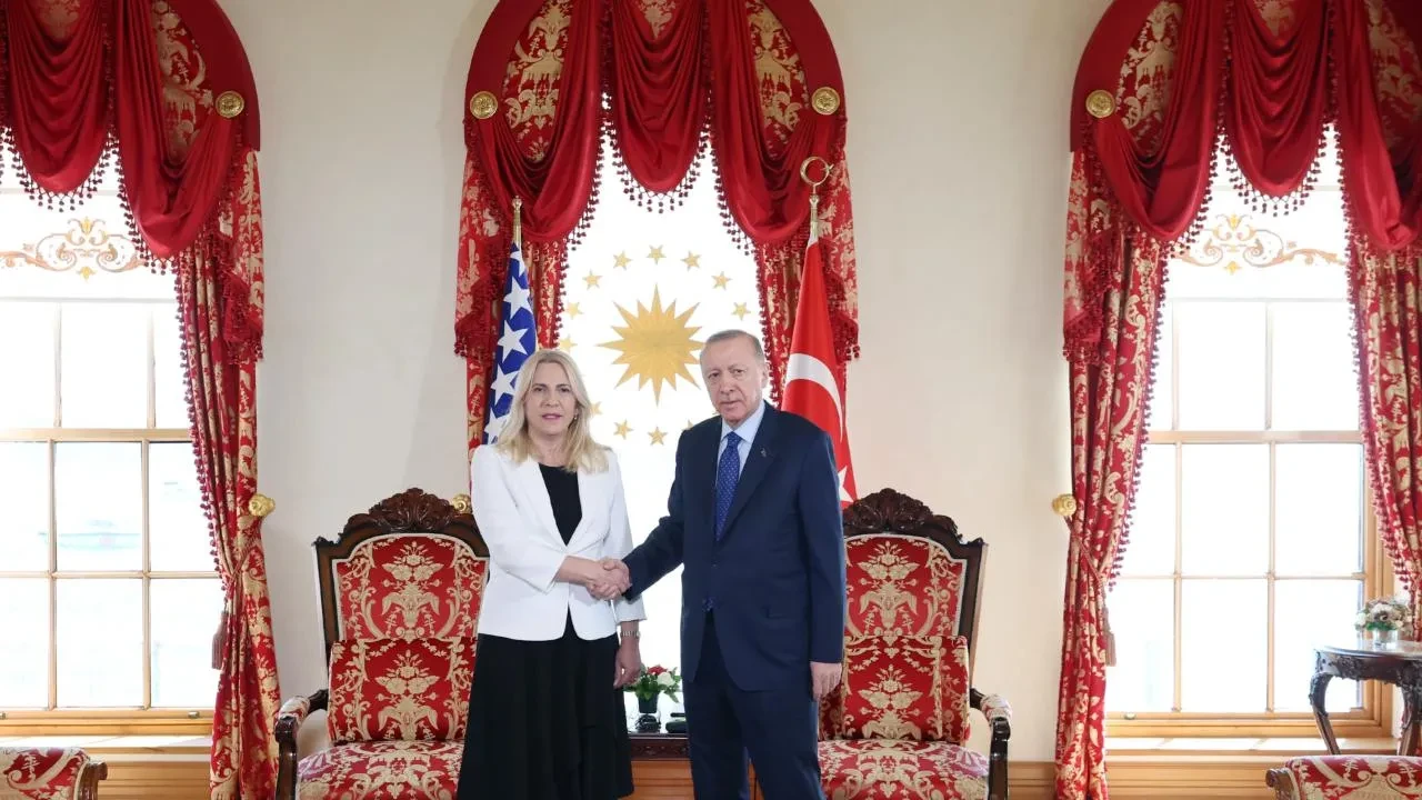 Cumhurbaşkanı Erdoğan, Dolmabahçe Ofisi'nde Bosna Hersek Konsey Başkanı ile görüştü