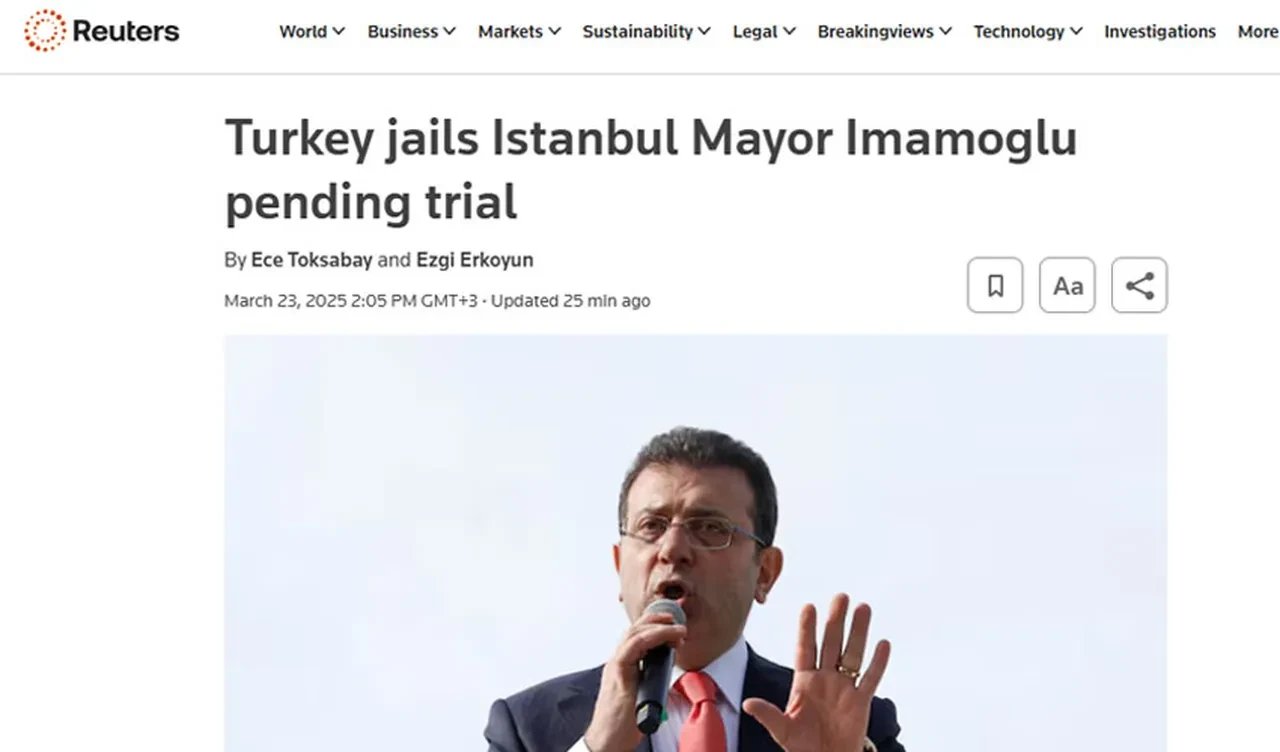 Ekrem İmamoğlu'nun tutuklanması dünya basınında böyle servis edildi! Dış basın 'son dakika' olarak duyurdu