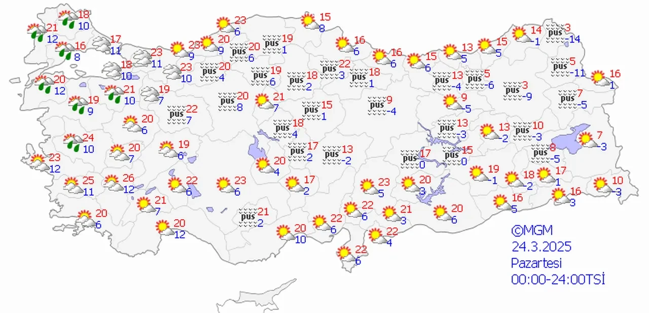 Meteoroloji uyardı, 7 ilde yağış bekleniyor! Bayramın ilk günü hava nasıl olacak? 24 Mart hava durumu