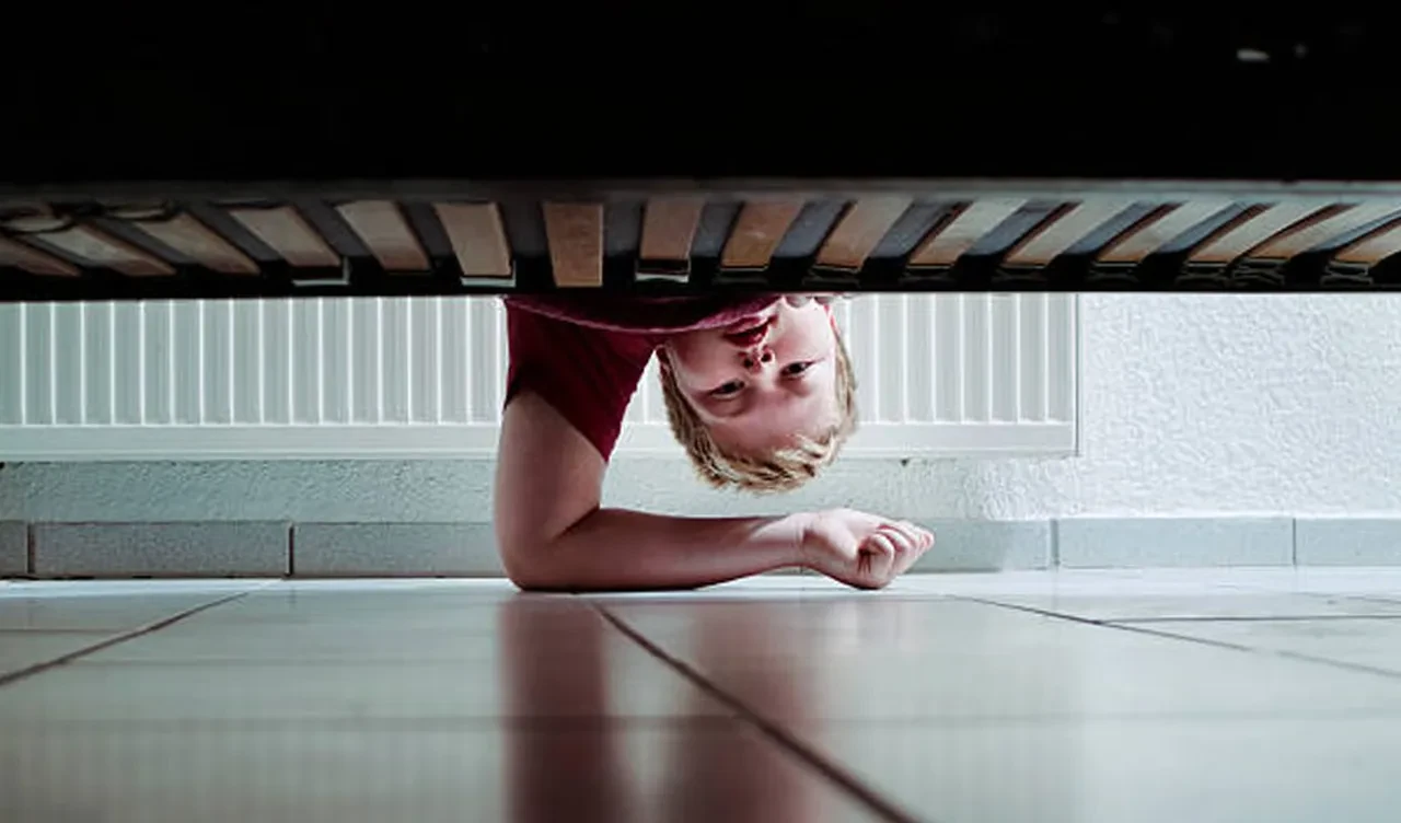 Canavardan korkan çocuk bakıcısına koştu! Yatağın altını kontrol ettiğinde şoke oldu