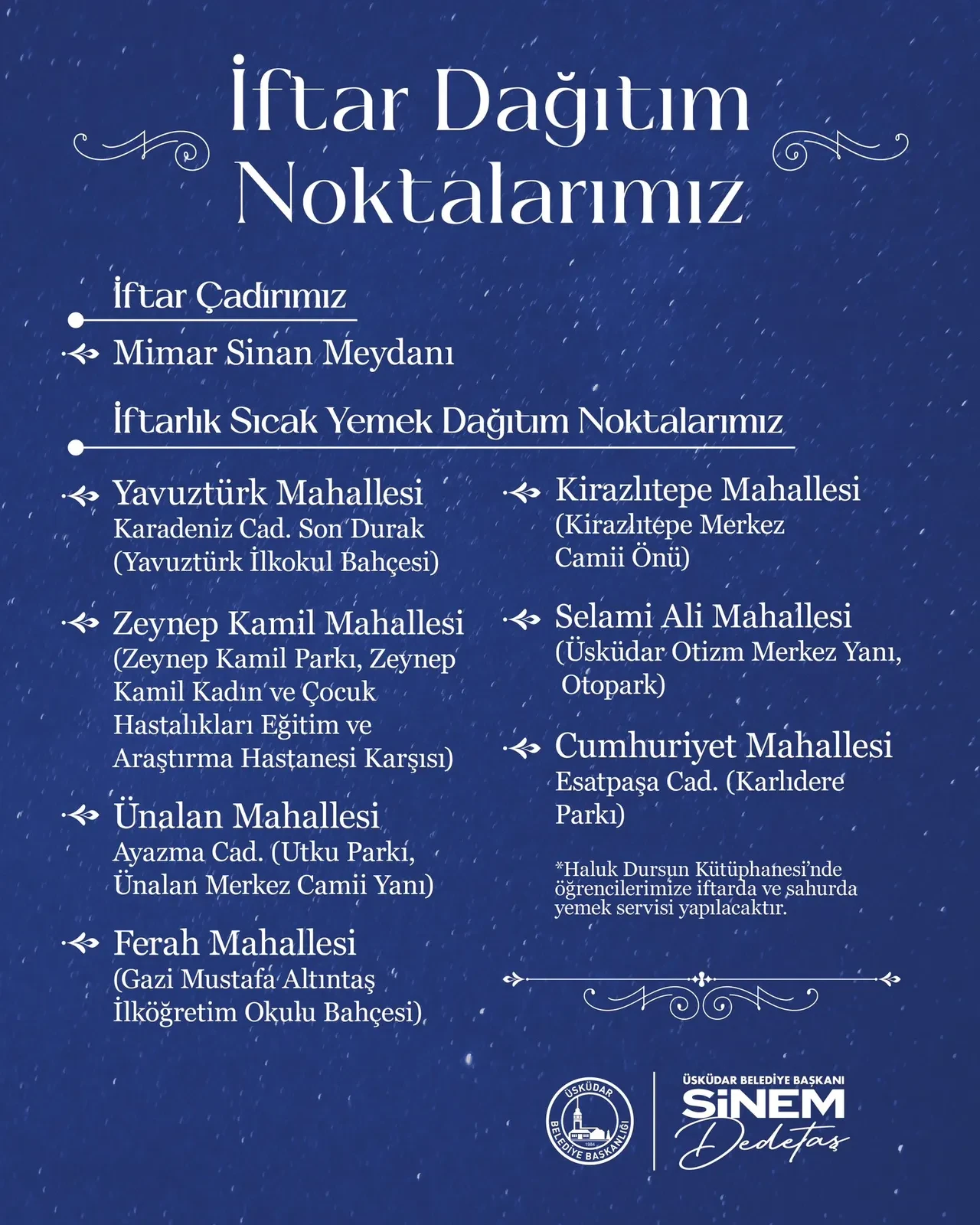 İstanbul iftar çadır yerleri nerede? 2025 belediye iftar çadır yerleri