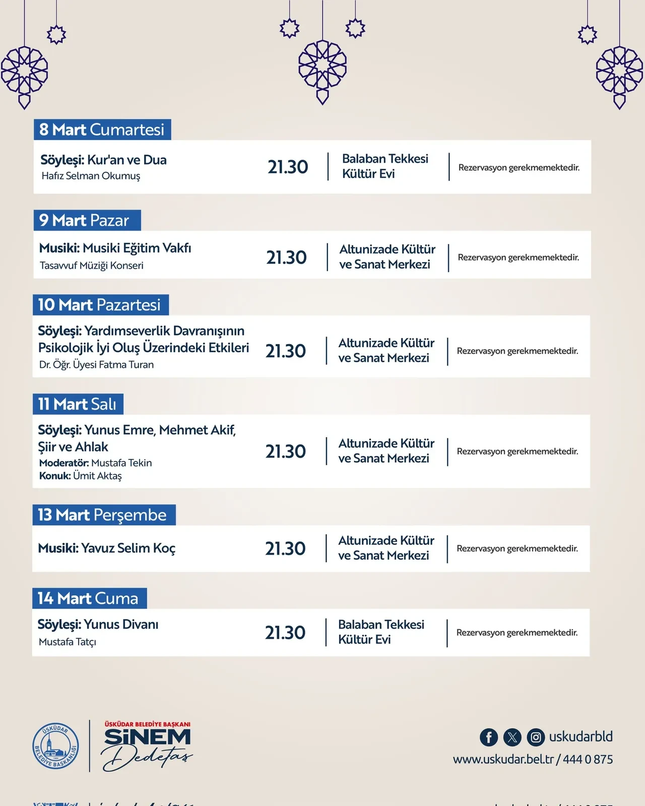 Üsküdar iftar çadırı nerede 2025? Üsküdar Ramazan ayı etkinlikleri
