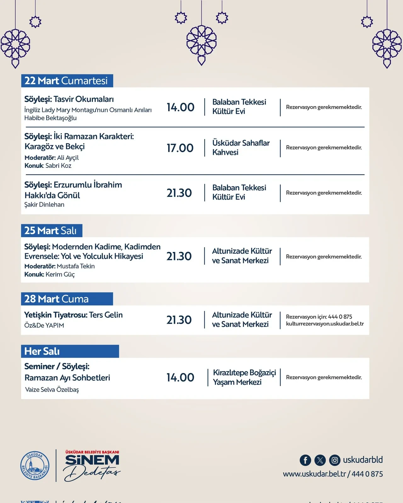 Üsküdar iftar çadırı nerede 2025? Üsküdar Ramazan ayı etkinlikleri