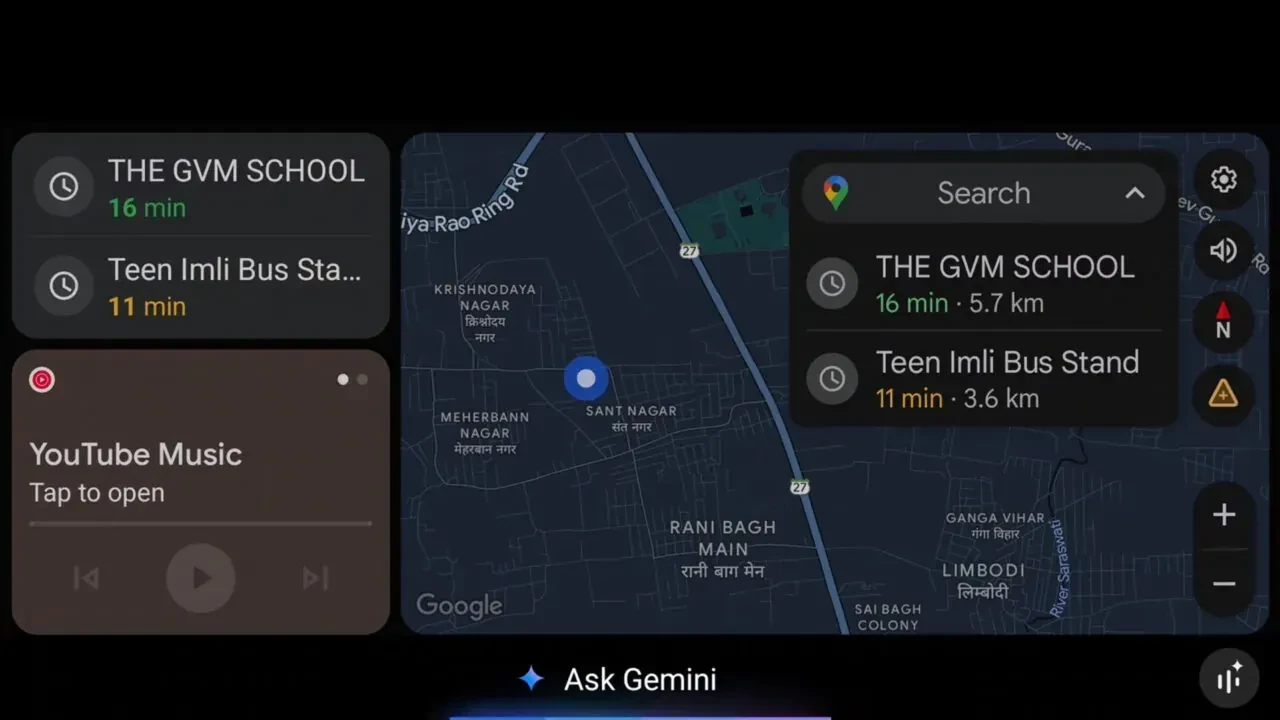 Google Gemini asistanı, Android Auto ile araçlara geliyor
