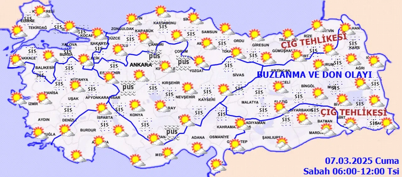 Meteoroloji'den sis, don ve buzlanma uyarısı! İşte 7 Mart 2025 İstanbul, Ankara, İzmir ve il il hava durumu