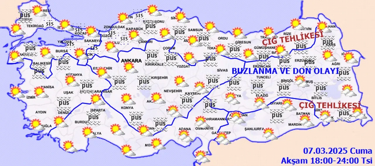 Meteoroloji'den sis, don ve buzlanma uyarısı! İşte 7 Mart 2025 İstanbul, Ankara, İzmir ve il il hava durumu