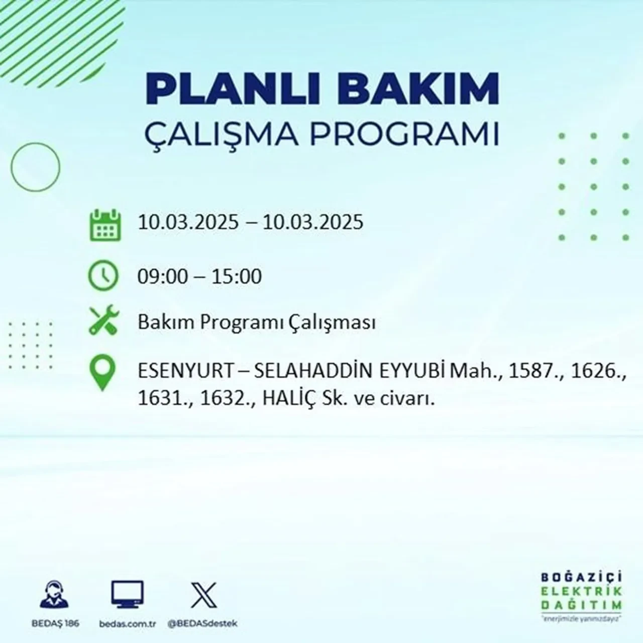 İstanbul'da 22 ilçede elektrik kesintisi yaşanacak! BEDAŞ duyurdu: İşte elektriğin kesileceği ve geleceği saatler