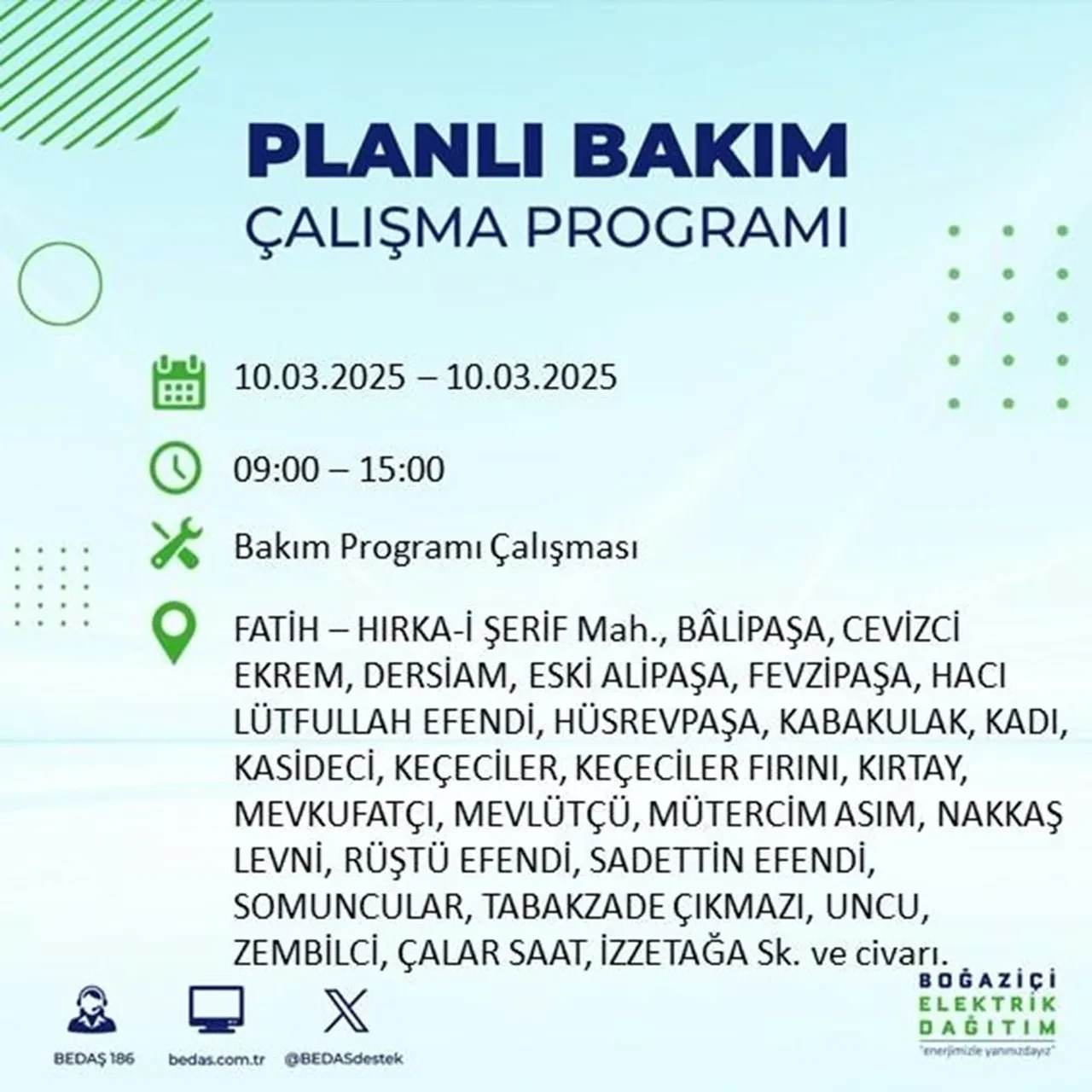 İstanbul'da 22 ilçede elektrik kesintisi yaşanacak! BEDAŞ duyurdu: İşte elektriğin kesileceği ve geleceği saatler
