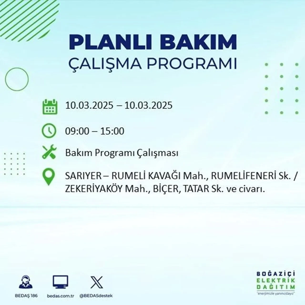 İstanbul'da 22 ilçede elektrik kesintisi yaşanacak! BEDAŞ duyurdu: İşte elektriğin kesileceği ve geleceği saatler