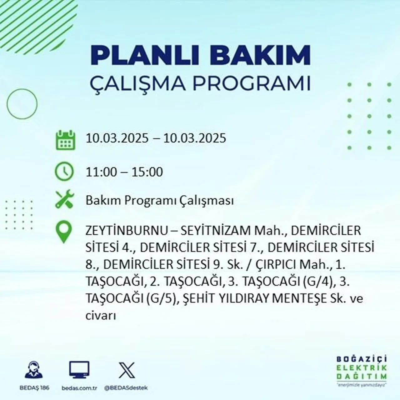 İstanbul'da 22 ilçede elektrik kesintisi yaşanacak! BEDAŞ duyurdu: İşte elektriğin kesileceği ve geleceği saatler