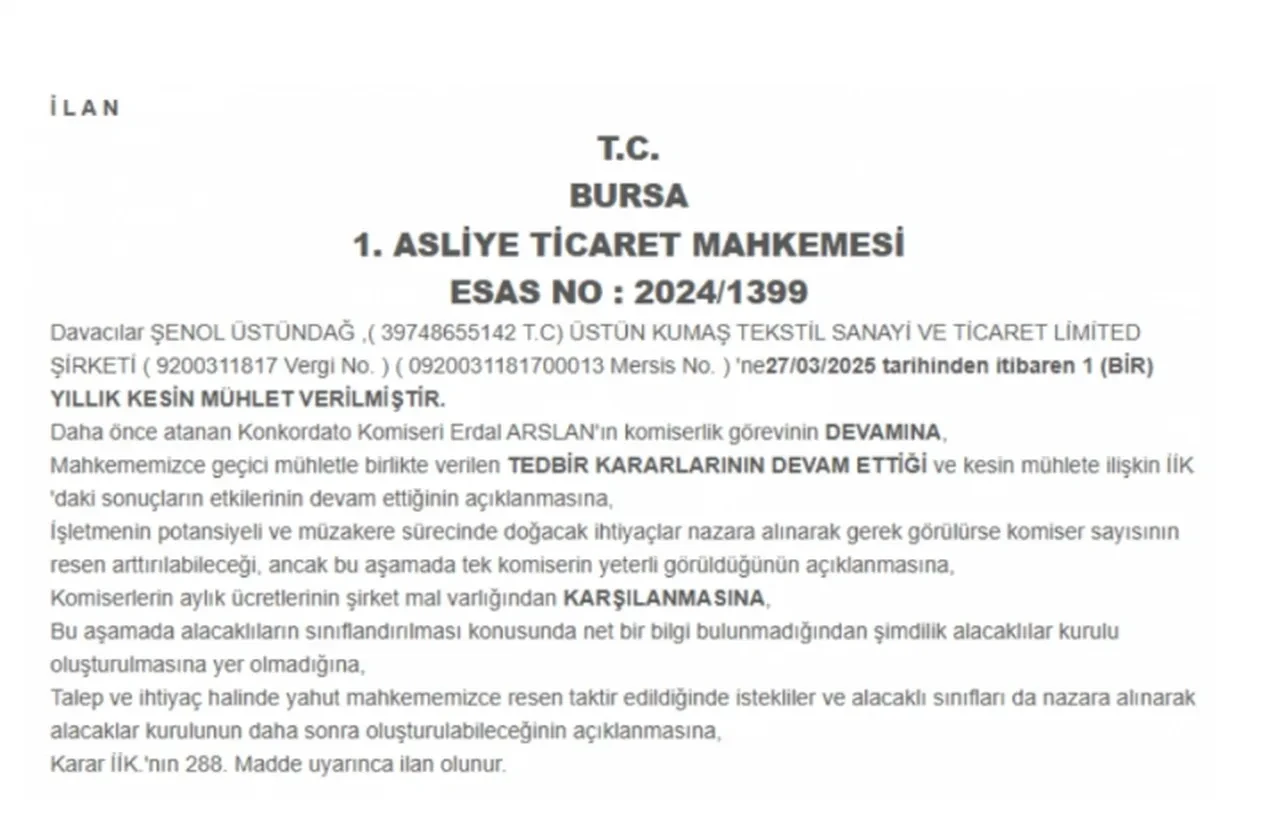 15 yıllık tekstil firmasi iflas bayrağını çekti! Sektörde deprem