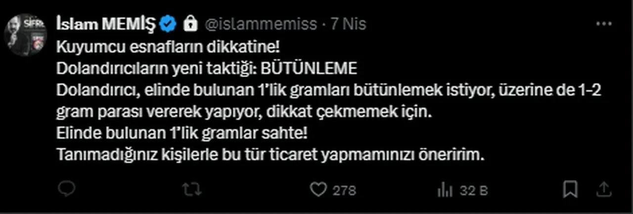 Altın alıp satanlar dikkat: Hedeftesiniz! Bütünleme oyunu hızla yayılıyor
