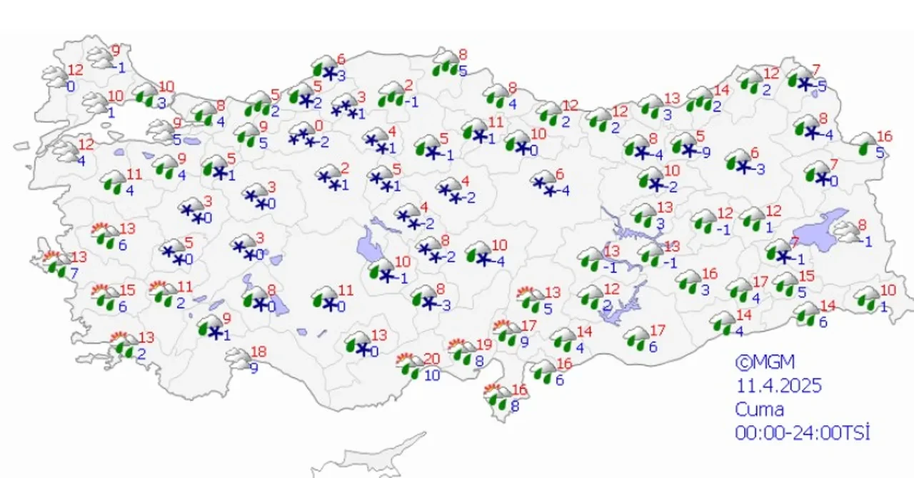 Hafta sonu soğuk şoku: Meteoroloji'den 25 ile birden sarı kodlu kar yağışı ve fırtına uyarısı