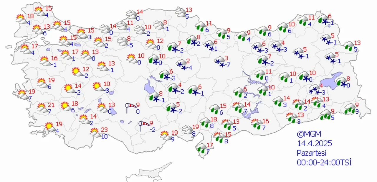 Bugün hava nasıl olacak? Doğuda kar tatili, batıda montlar dolaba! 14 Nisan hava durumu