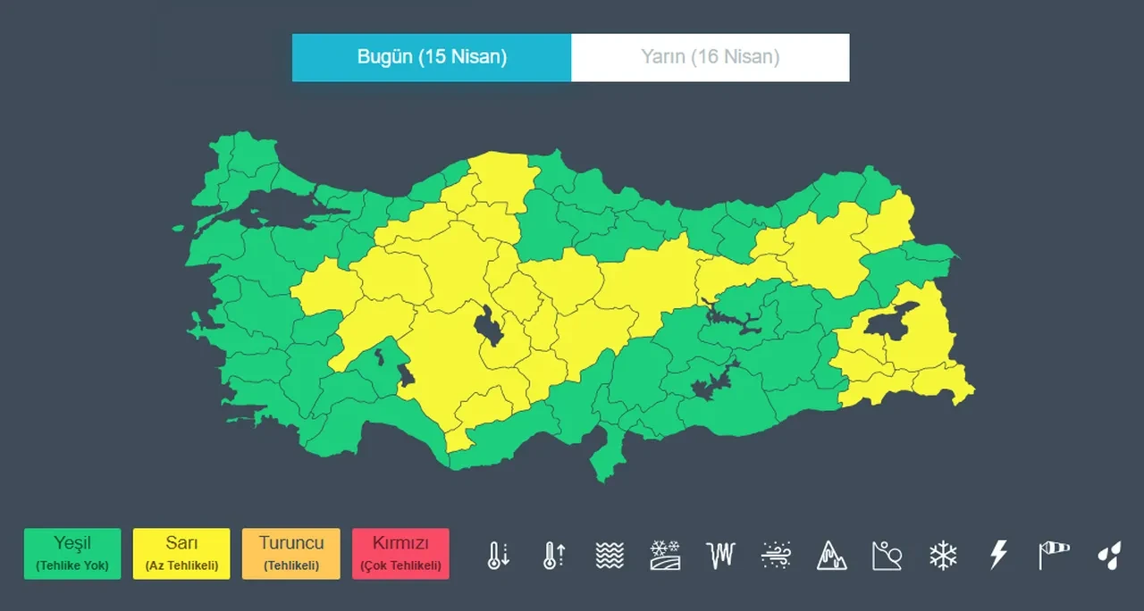 Meteoroloji'den 27 il için sarı kodlu kar uyarısı! İşte 15 Nisan hava durumu