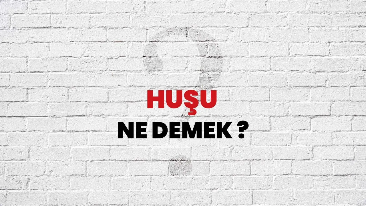 Huşu ne demek, ne anlama gelir? Huşu eş anlamlısı nedir ve neyi ifade eder?