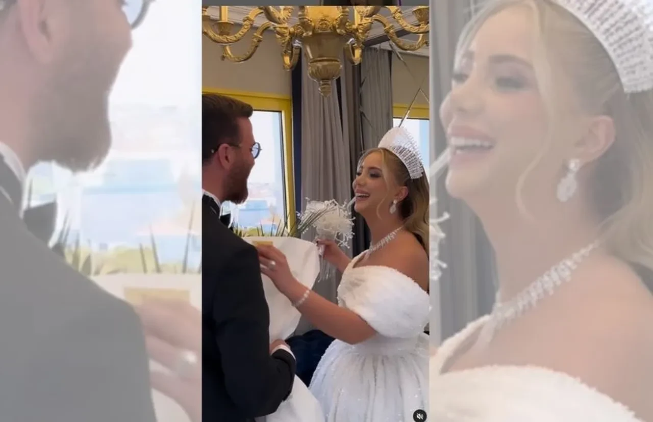 Aleyna Dalveren ile Fatih Erdem'in düğününe ünlüler akın etti! Külçe külçe altınlar dikkat çekti 