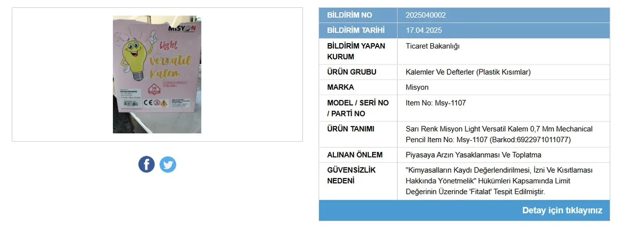 Ebeveynler dikkat! Bir kırtasiye ürününün satışı yasaklandı: Bakanlık toplatma kararı aldı