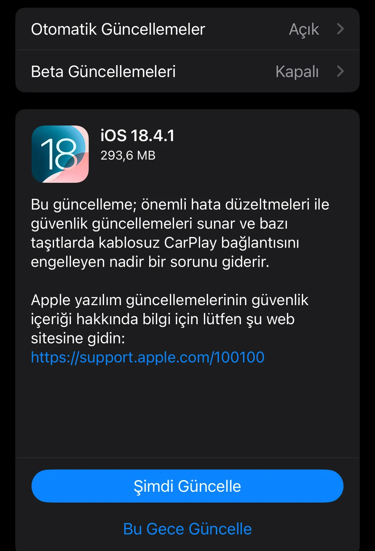 iOS 18.4.1 güncellemesi yayınlandı: iPhone'lardaki can sıkan hata çözüldü