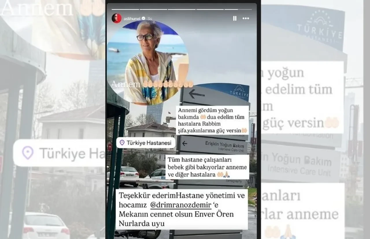 Saruhan Hünel'in kardeşi Aslı Hünel annesi için dua istedi!