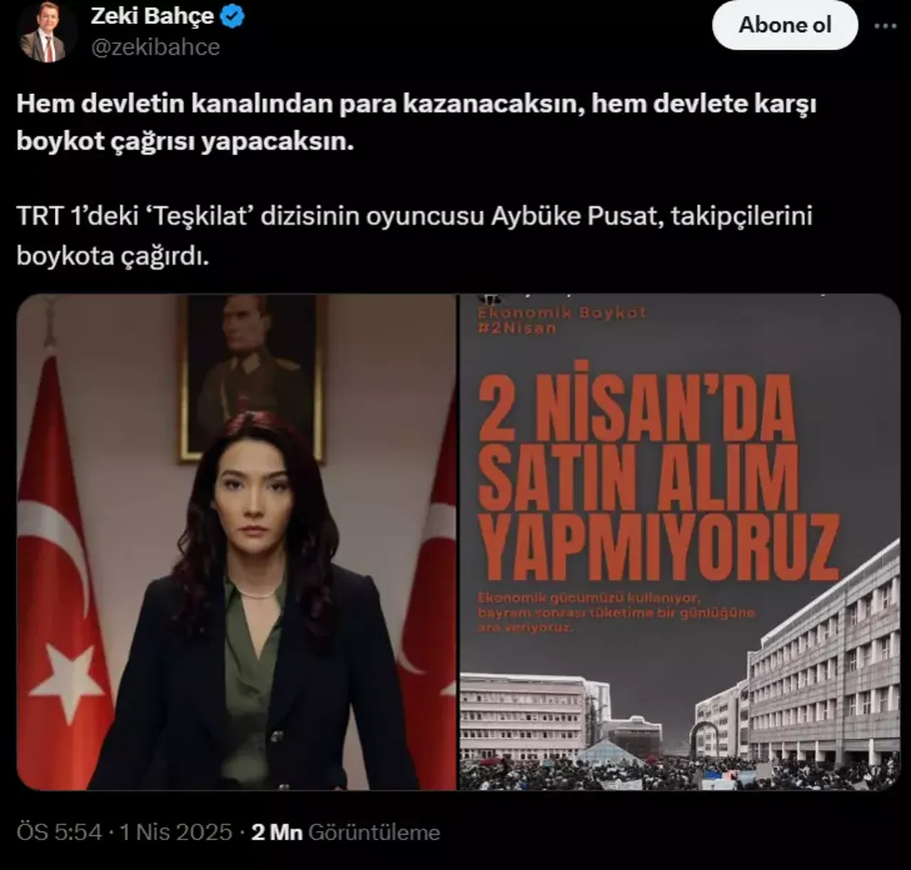 TRT'den Boran Kuzum kararı! Aybüke Pusat'ın boykot çağrısına destek vermişti