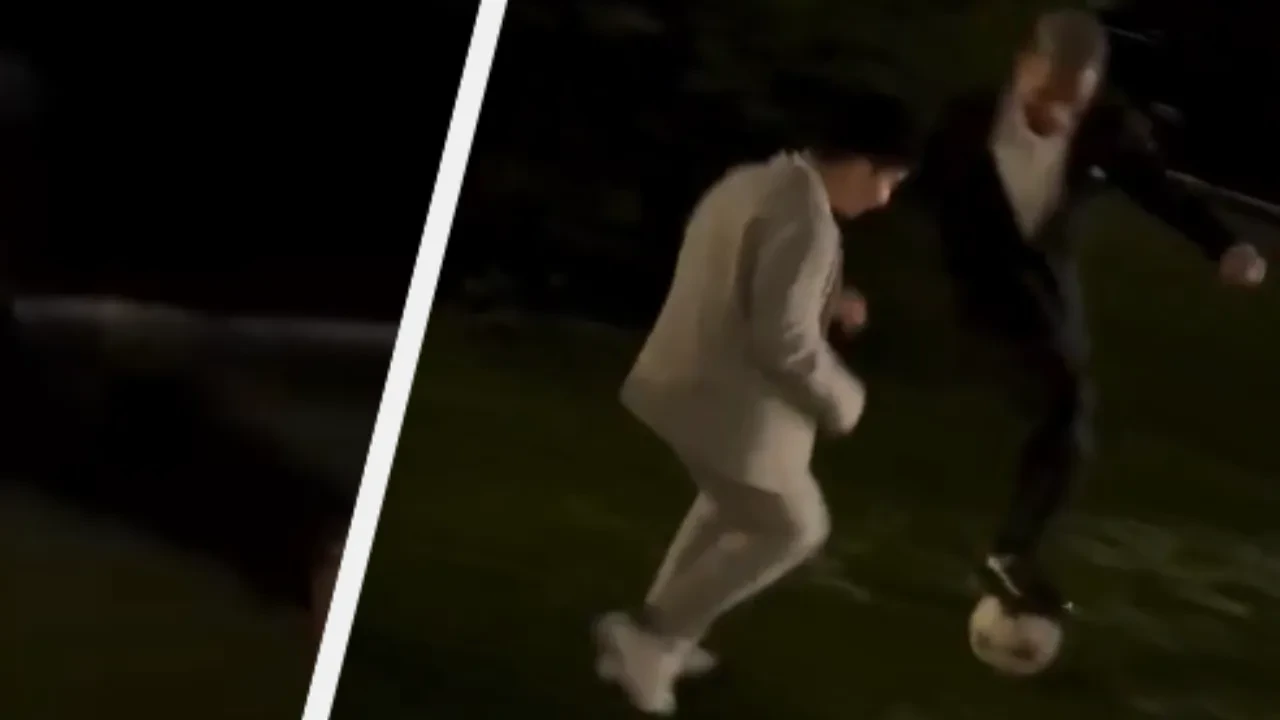Lucas Torreira düğünde çocuklarla top oynadı