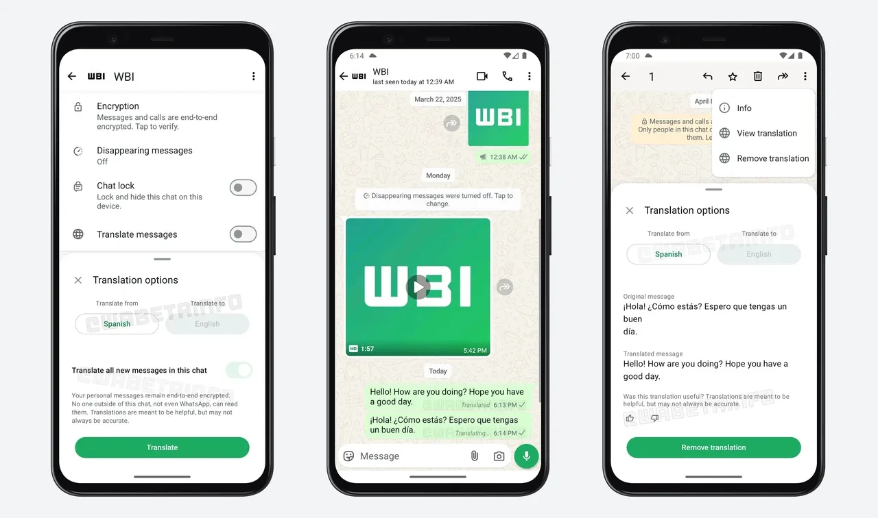WhatsApp otomatik mesaj çeviri özelliği üzerinde çalışıyor! Tüm sohbetlerde geçerli olacak