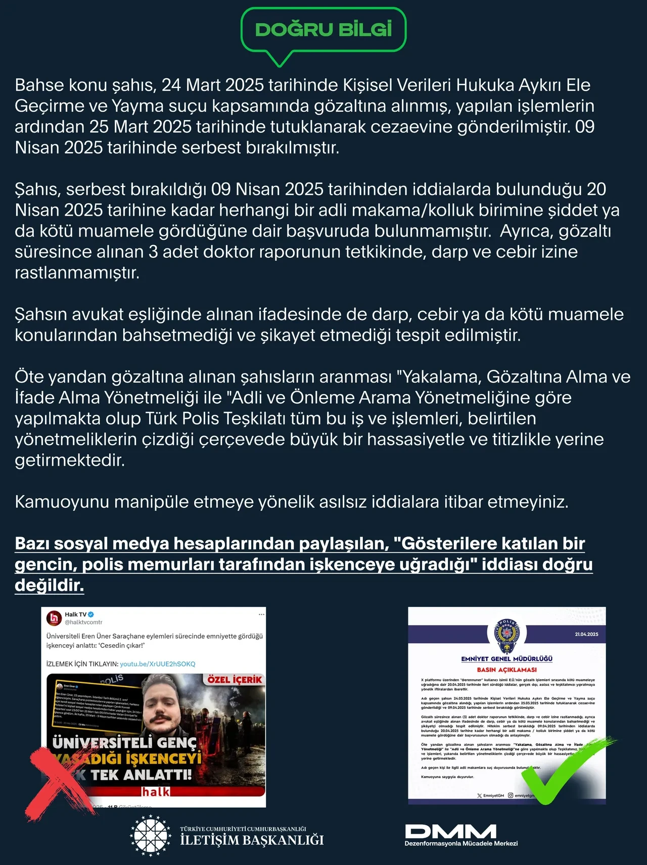 Polis gözaltına alınan gence işkence yaptı iddiası! İletişim Başkanlığı'ndan açıklama geldi