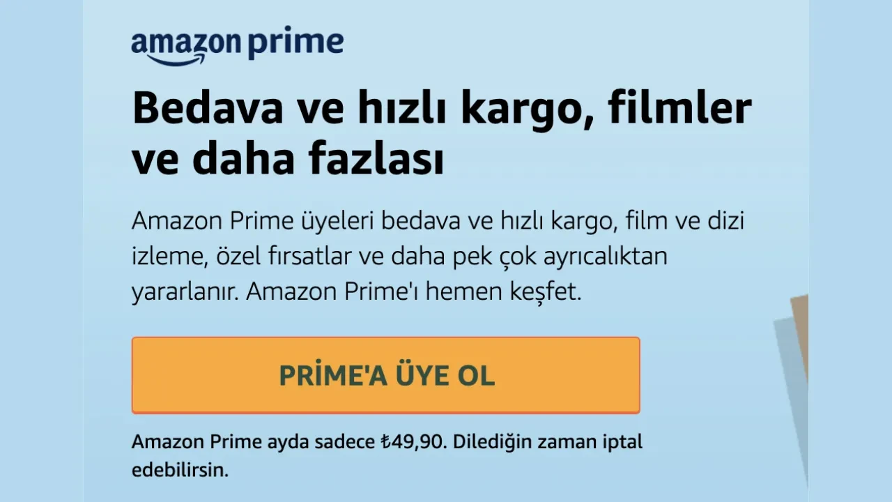 Amazon Prime üyelik ücreti arttı! Ücretsiz kargo, Prime Video ve Gaming artık daha pahalı
