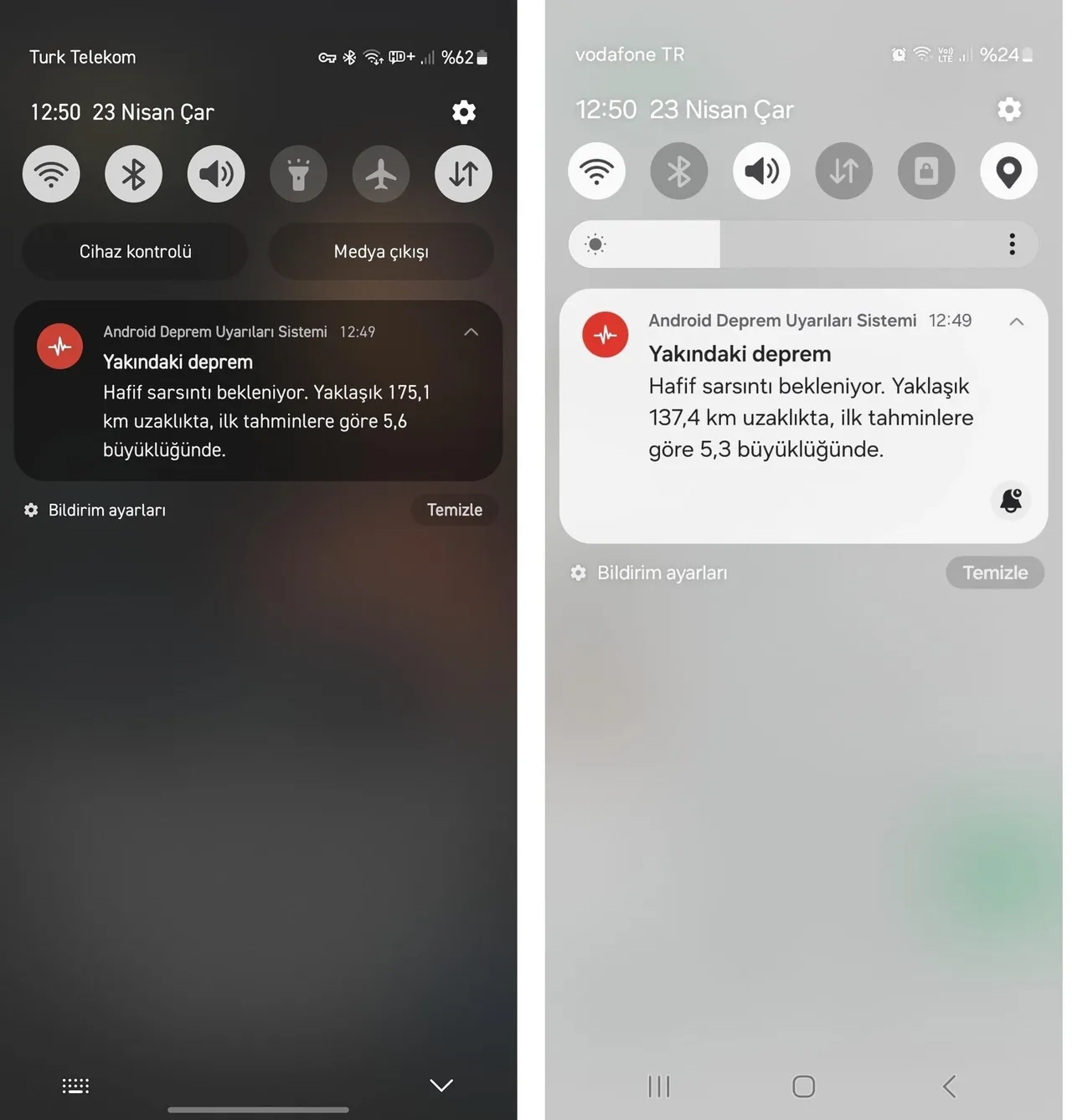 İstanbul'da deprem alarmı! Android telefonlar sarsıntıyı 30 saniye önceden bildirdi