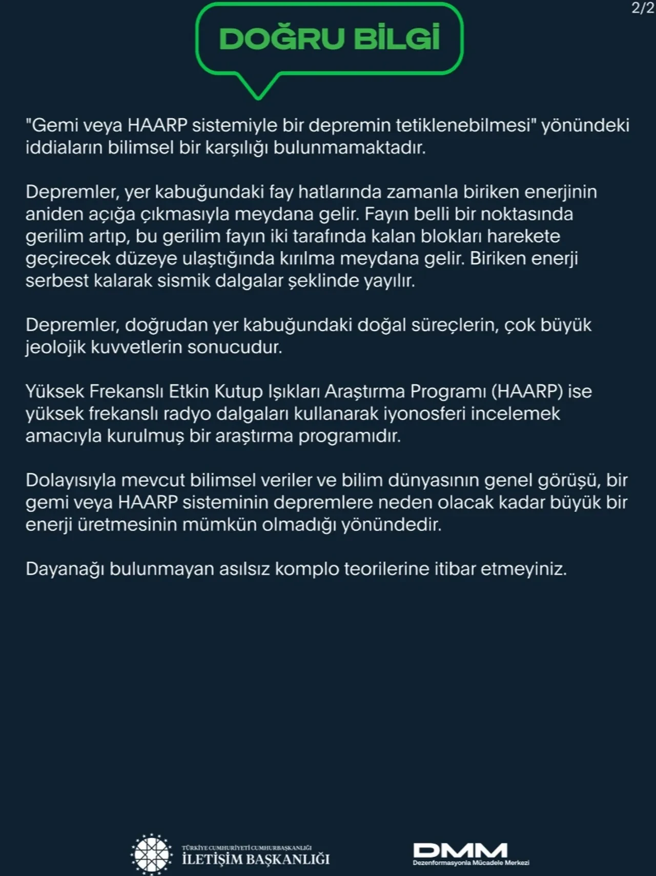 ABD gemisi Marmara’da mı? 'Depremi ABD gemisi yaptı' iddialarına DMM'den yalanlama