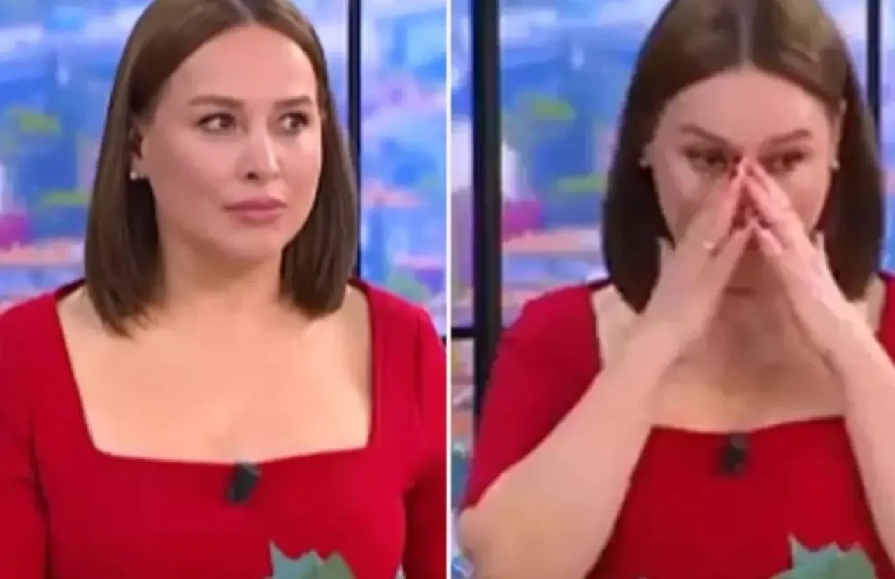 Nur Viral canlı yayında depreme yakalandı, gözyaşlarına boğuldu