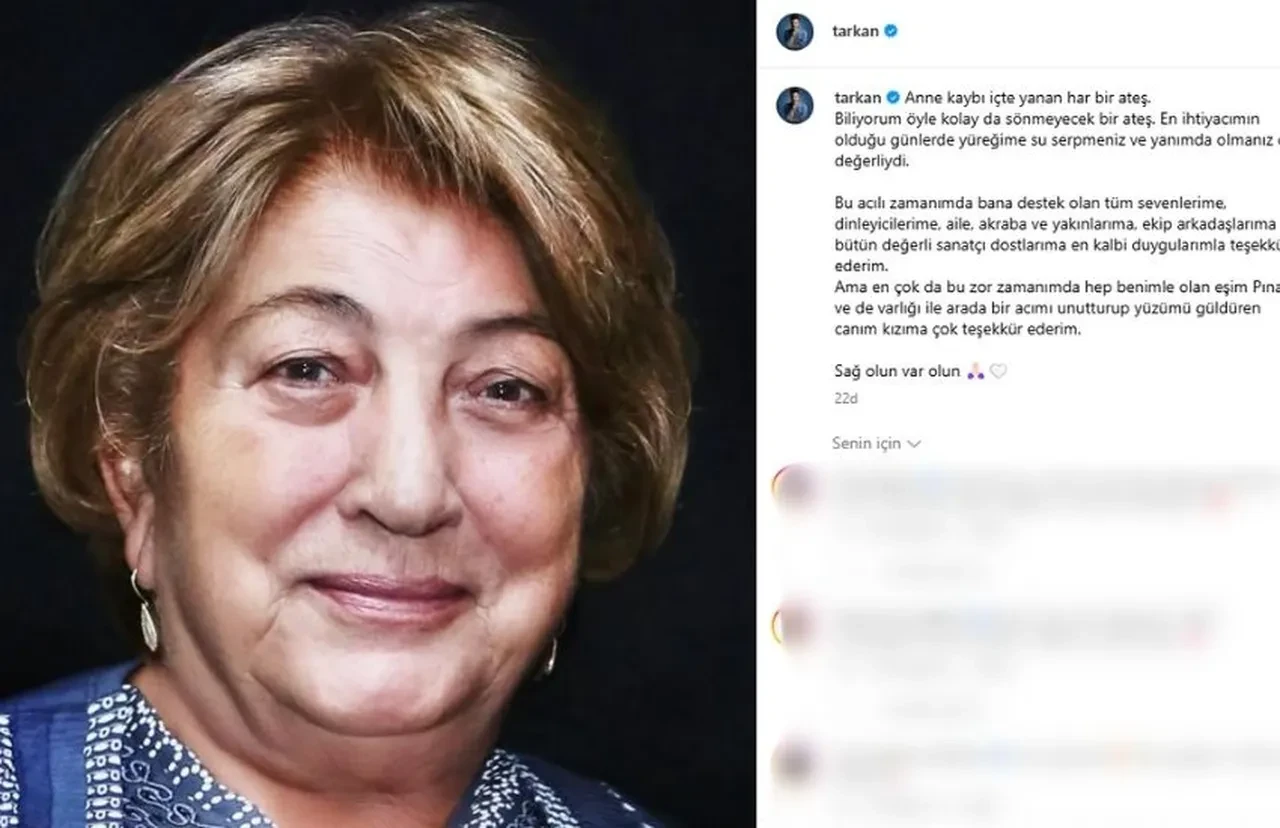Tarkan anne acısını paylaştı: Sönmeyecek bir ateş