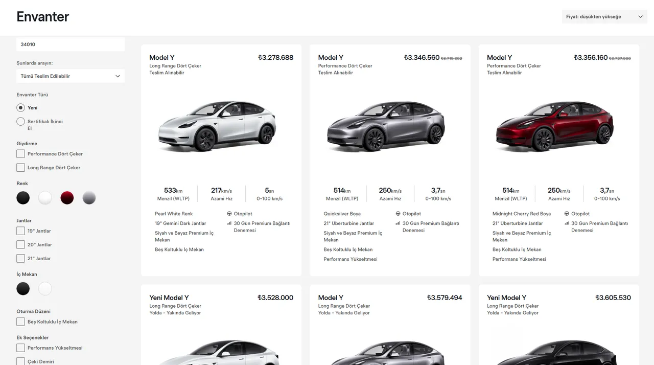 En uygun fiyatlı Tesla Model Y Türkiye'de! Fiyatı hayal kırıklığına uğratabilir