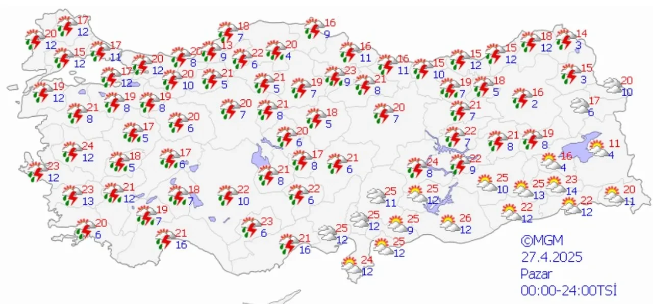 Hafta sonu hava tersine dönecek! Kuvvetli yağış ve rüzgar beklenen iller